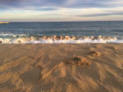 sandy view of the beautiful sea