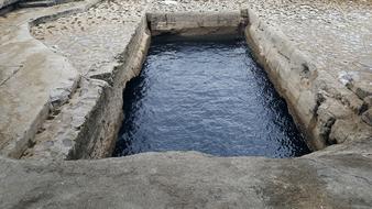 stone pool filled with water