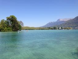 transparent clear lake is beautiful