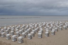 beach chairs by the sea