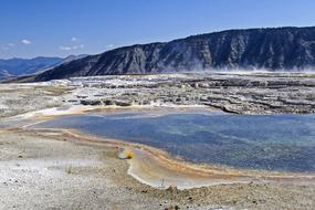 volcanic caldera on the island