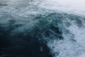 Sea waves crashing against each other