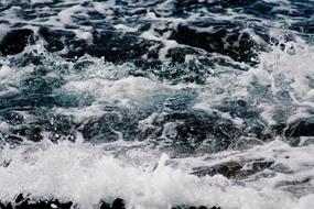 sea foam waves blue