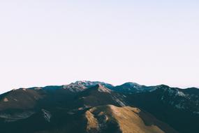 high mountain under the sky