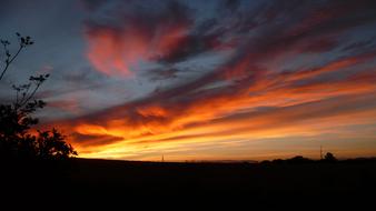 a magnificent sunset landscape