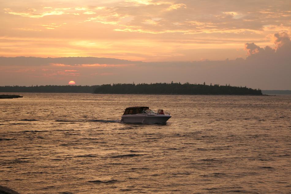 Boat Sunset River