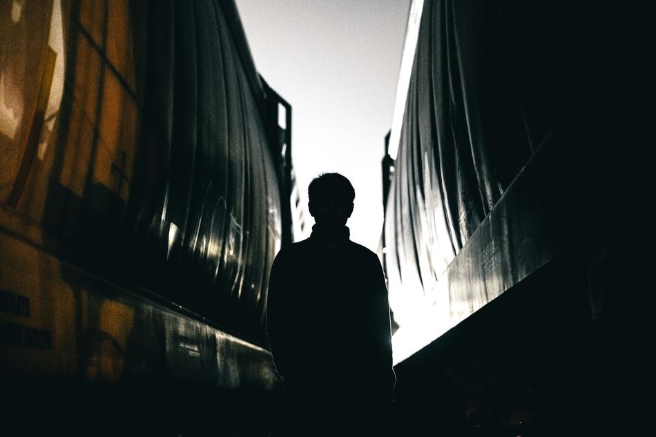 The silhouette of a man is beautiful