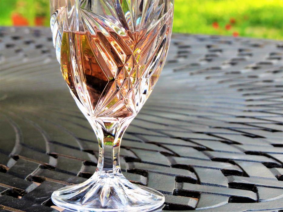 Glass Wine Sunset