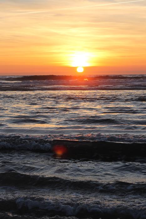 cozy sunset over the sea