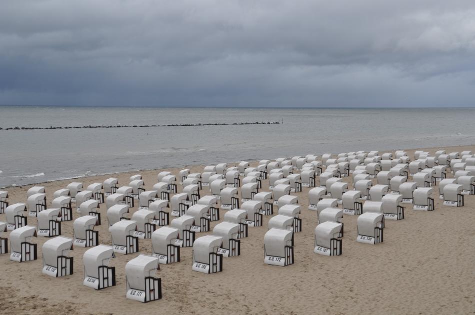 beach chairs by the sea
