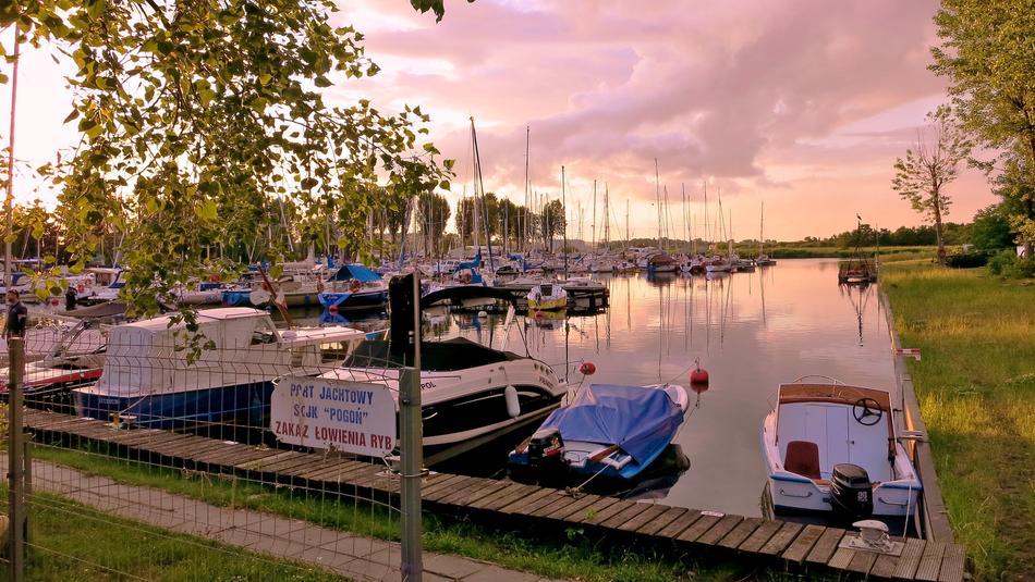 boats on the beach view is beautiful