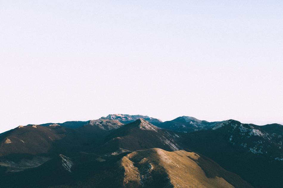 high mountain under the sky