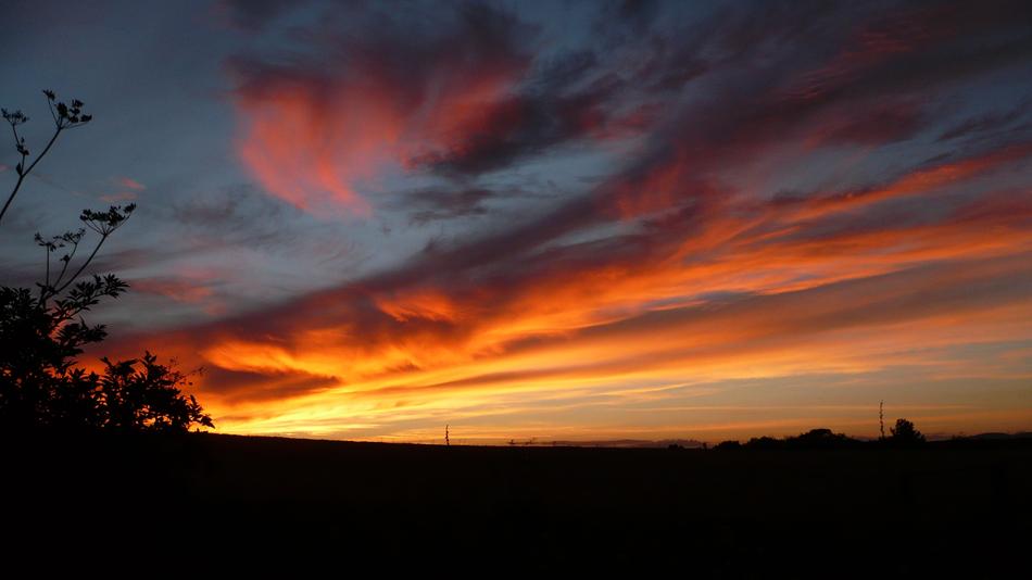 a magnificent sunset landscape