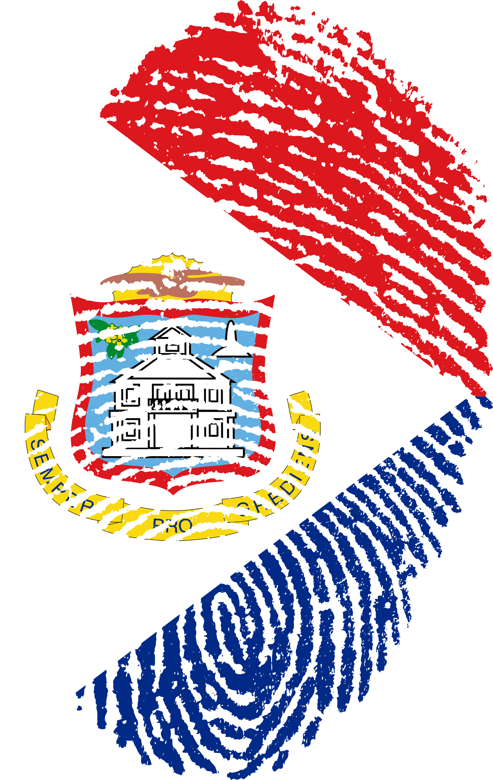Sint Maarten Flag Fingerprint Free Image Download