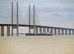 long bridge on the beach