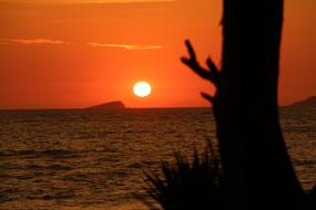 magnificent sunset by the sea