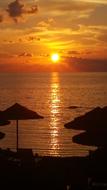 sunset landscape by the sea