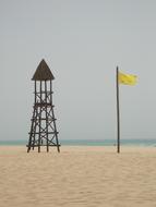 Yellow Flag Warning Sandy Beach