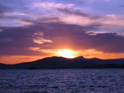 Sunset Vancouver Sea Evening