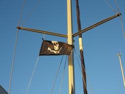 pirate flag on a pole
