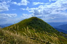 green high hill