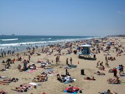 people vacationing on a hot beach