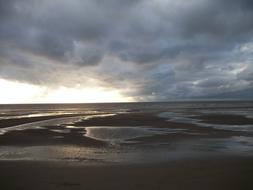 cloudy sky over the water surface