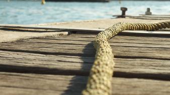 long rope on the bridge