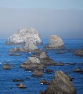 cliffs in the blue sea