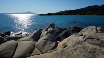 stones by the sea under the sun