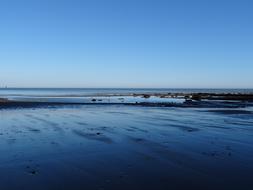 Blue water surface