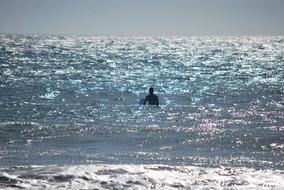 silhouette of a man in the distance