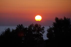 Sunset over seaside, Turkey