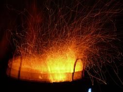 Sparks over Fire, long exposure