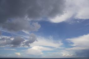 White clouds in the air