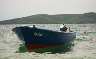 boat for fishing in the sea