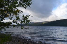 Magnificent view of the mountains by the lake