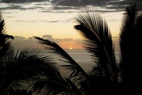 Sunset over sea, france, Reunion Island