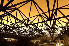 Iron structure at sunset