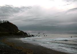 mountain cliffs sea view