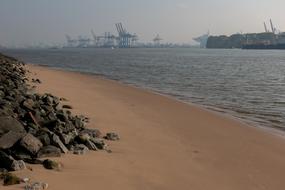 Beautiful sandy beach by the sea