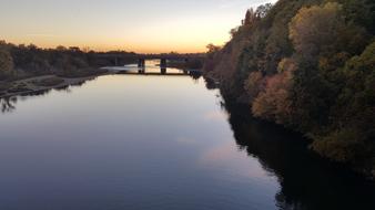 scenic Riverside at dusk, usa, california