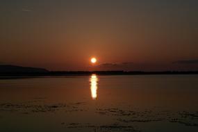 A beautiful sunset in the sky