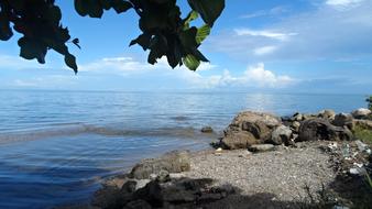 The seascape is clear