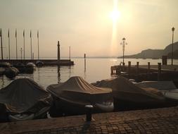 Dusk Water Boats