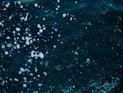 bubbles blue sea