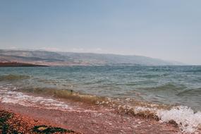 Beautiful sea beach in the sand