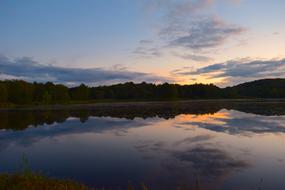 Sunset at a beautiful lake