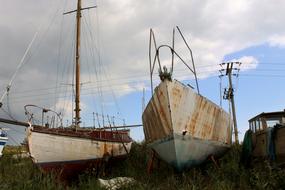 Boats Abandoned Wooden