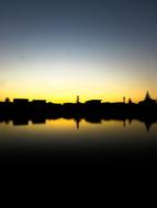 silhouette city beautiful view
